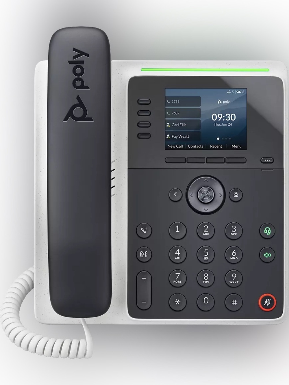 HP - Poly Edge E100 IP Phone - Corded - 3 Multiple Conferencing - Desktop phone